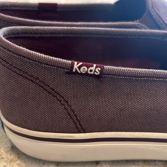 Women’s Keds Double Decker Shimmer Chambray Burgundy sneeker size 8 - Picture 8 of 8